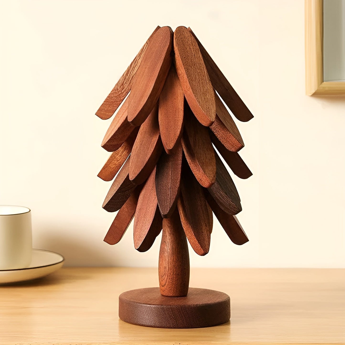 Faltbarer Weihnachtsbaum-Untersetzer – Dekorativ & Praktisch | Ideal für Getränke & Feiertage