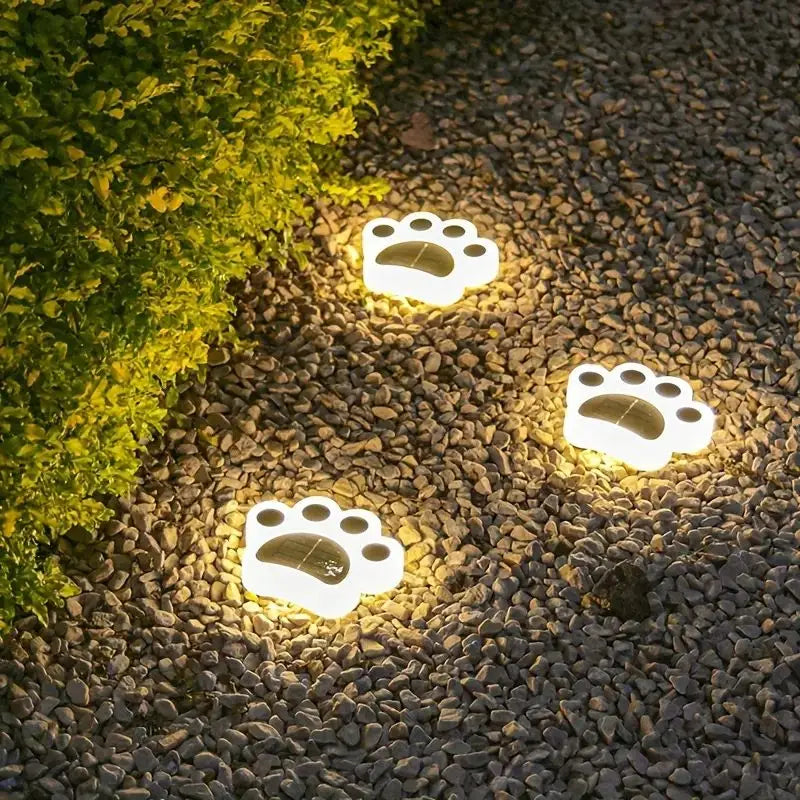 Drahtloses Solar-Pfotenabdruck-Gartenlicht - PawsGlow | Karnz