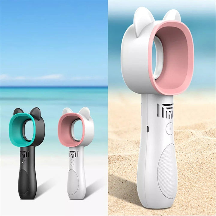 Moderner wiederaufladbarer Mini-Katzen bladeless Ventilator | Karnz