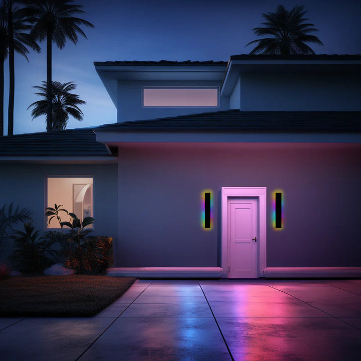 Zenith - Tight LED Wandleuchten Schwarzes Metall für Innen und Außen, modernes Design für Garten und Flur | Karnz