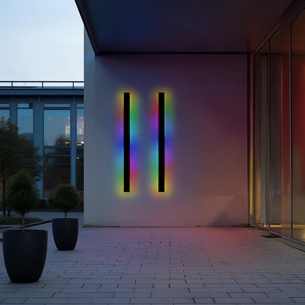 Zenith - Tight LED Wandleuchten Schwarzes Metall für Innen und Außen, modernes Design für Garten und Flur | Karnz