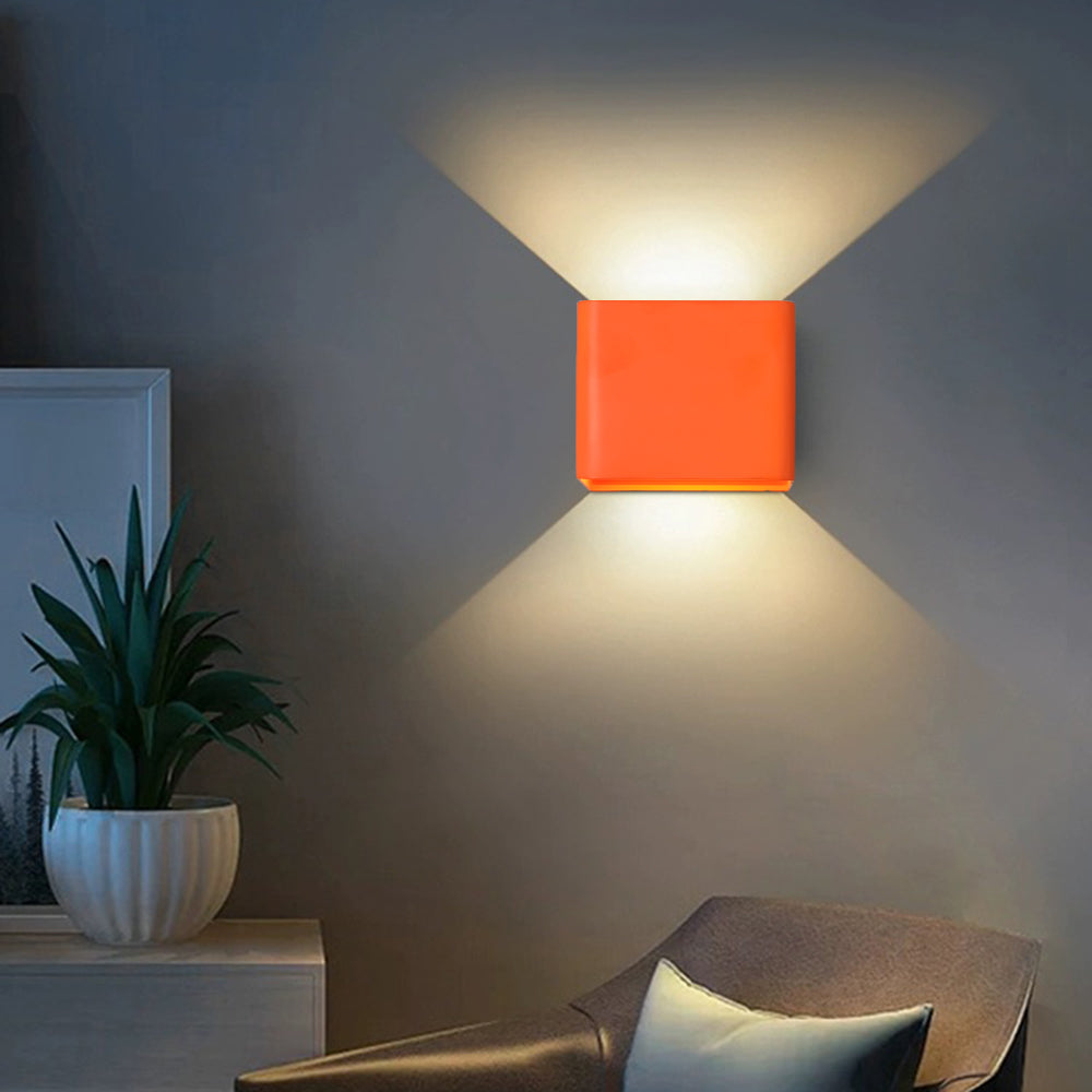 LumiBox - Quadratische LED-Wandlampe | Modernes Design in Schwarz, Weiß und Grün für Schlafzimmer und Wohnzimmer | Karnz