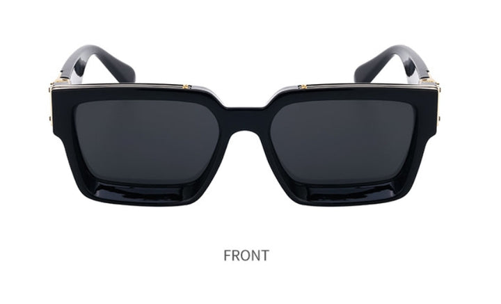 Schwarze quadratische Sonnenbrille mit UV-Schutz