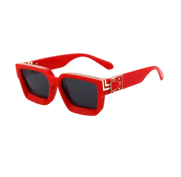 Schwarze quadratische Sonnenbrille mit UV-Schutz