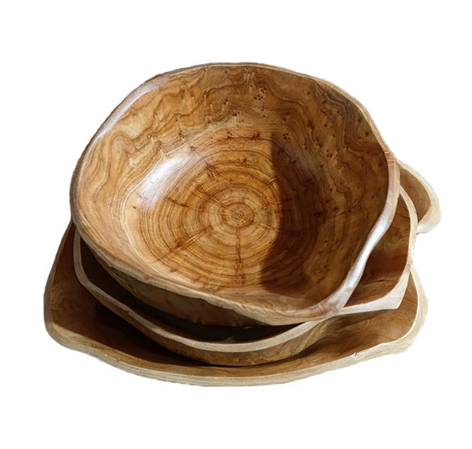 Dekorative Schale aus Teakwurzelholz, 30 cm