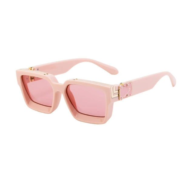 Schwarze quadratische Sonnenbrille mit UV-Schutz