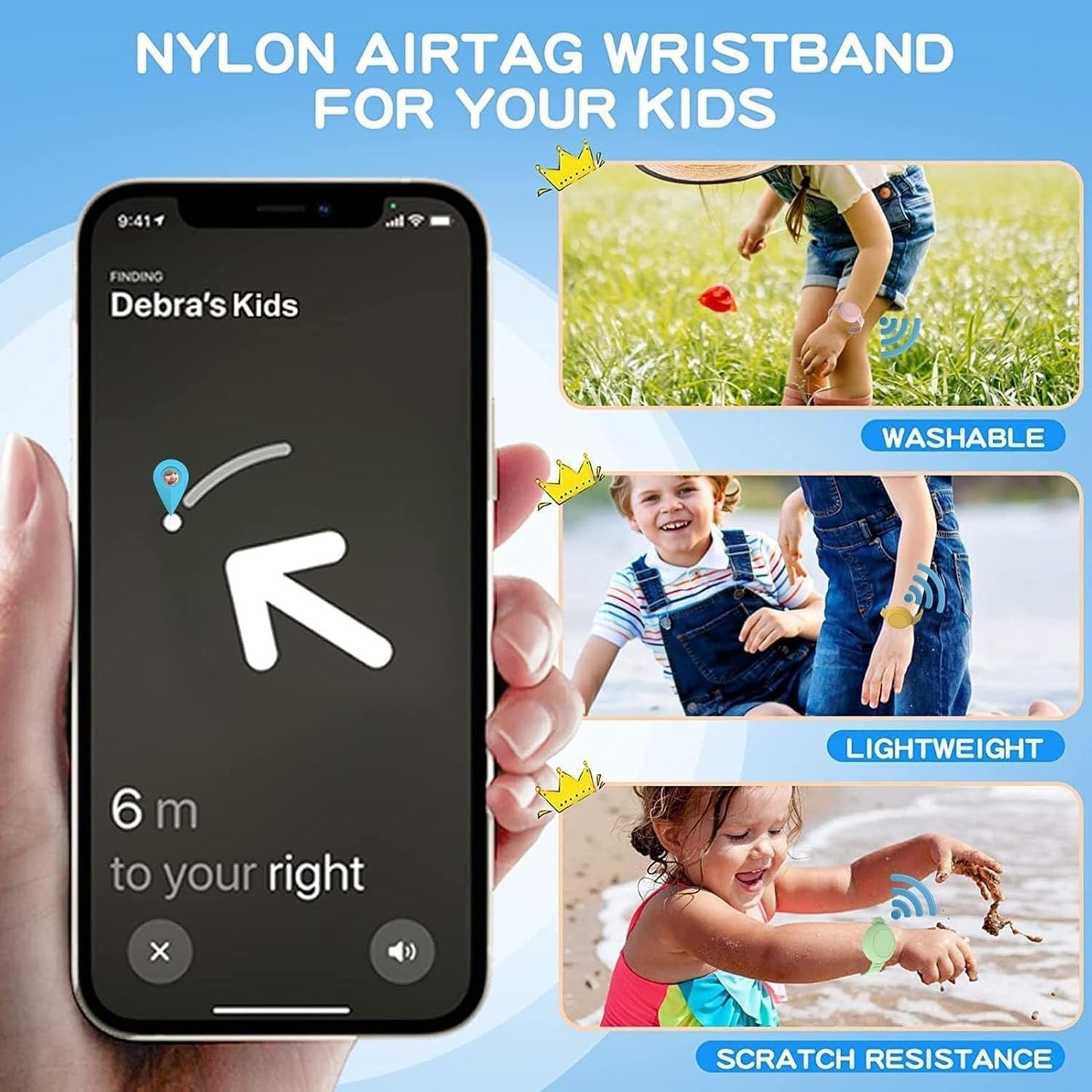 Kindersicheres GPS-Armband – Silikonhalterung für Tracker