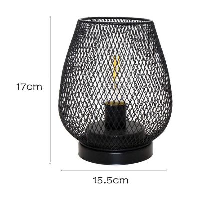 Sandsberg | Atmosphärische Tischlampen | Warmes Licht im Metallgitter-Design | 2er-Set