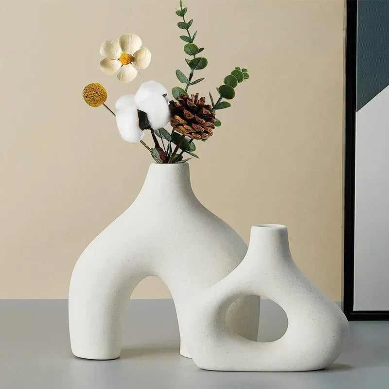 Unregelmäßiges Minimalistisches Keramikvasen-Set für Moderne Dekoration | Karnz