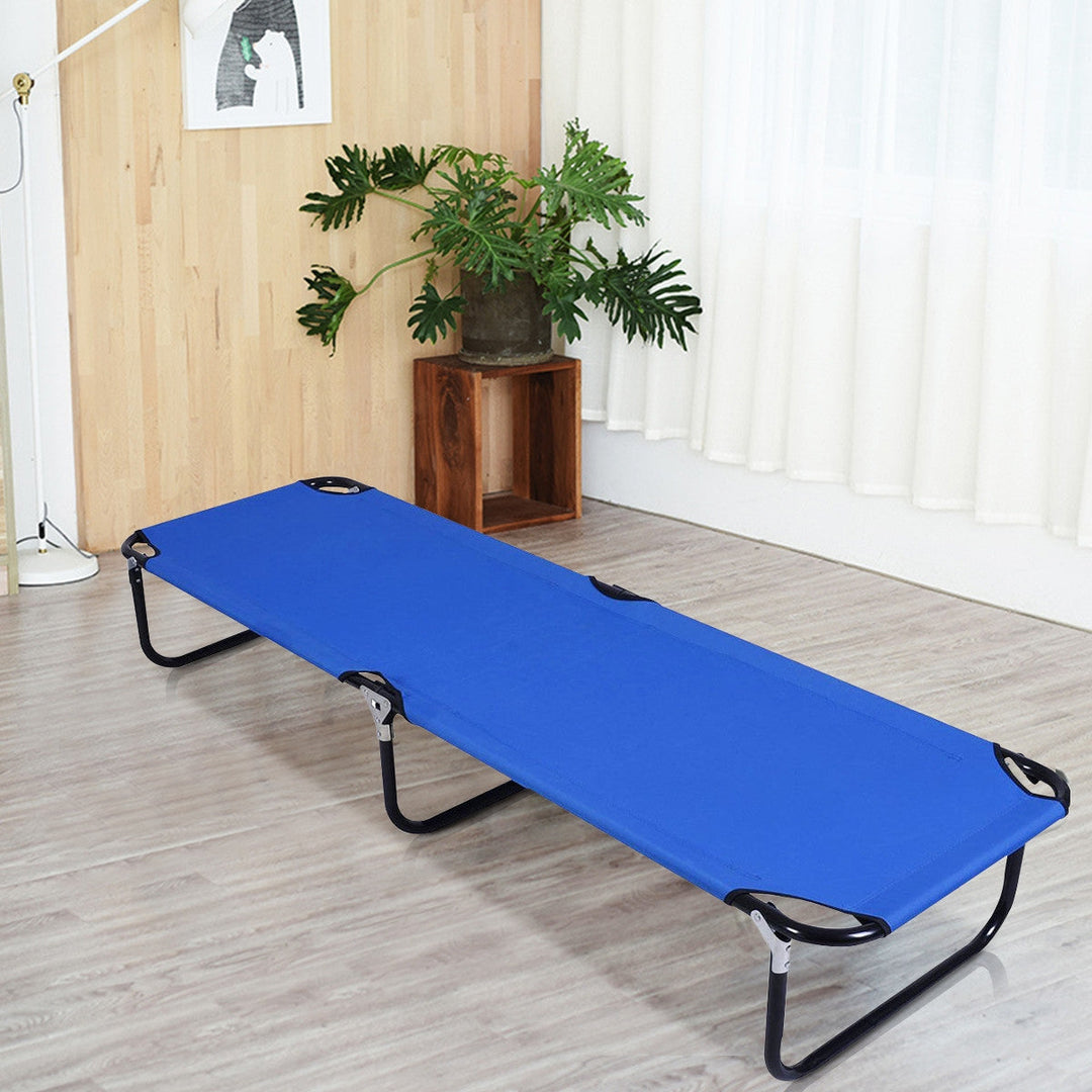 Outdoor Tragbares Blaues Klapp-Campingbett | Karnz