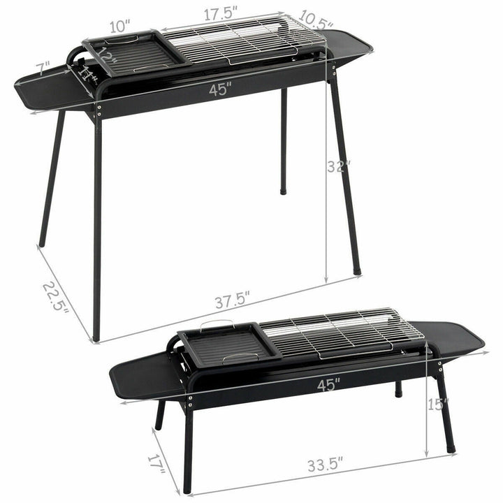 Höhenverstellbarer Outdoor-Grill Kohlegrill Herd | Karnz
