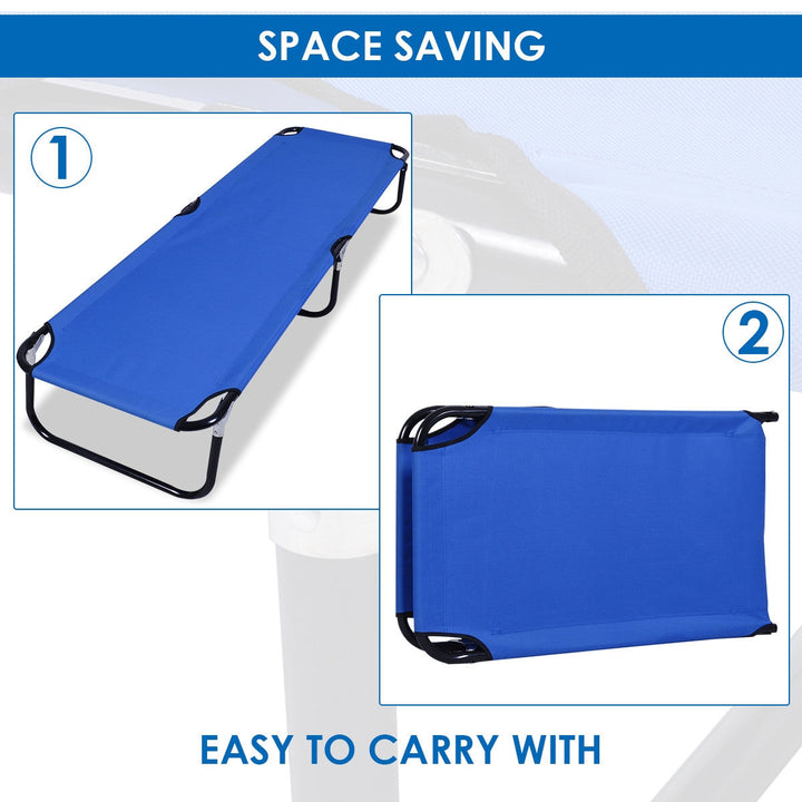 Outdoor Tragbares Blaues Klapp-Campingbett | Karnz