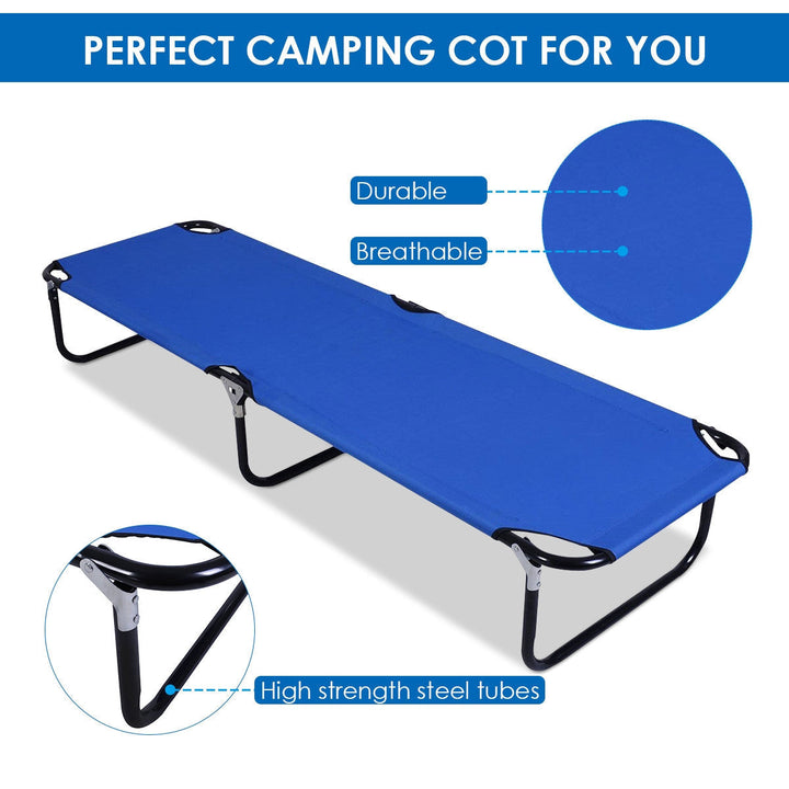 Outdoor Tragbares Blaues Klapp-Campingbett | Karnz