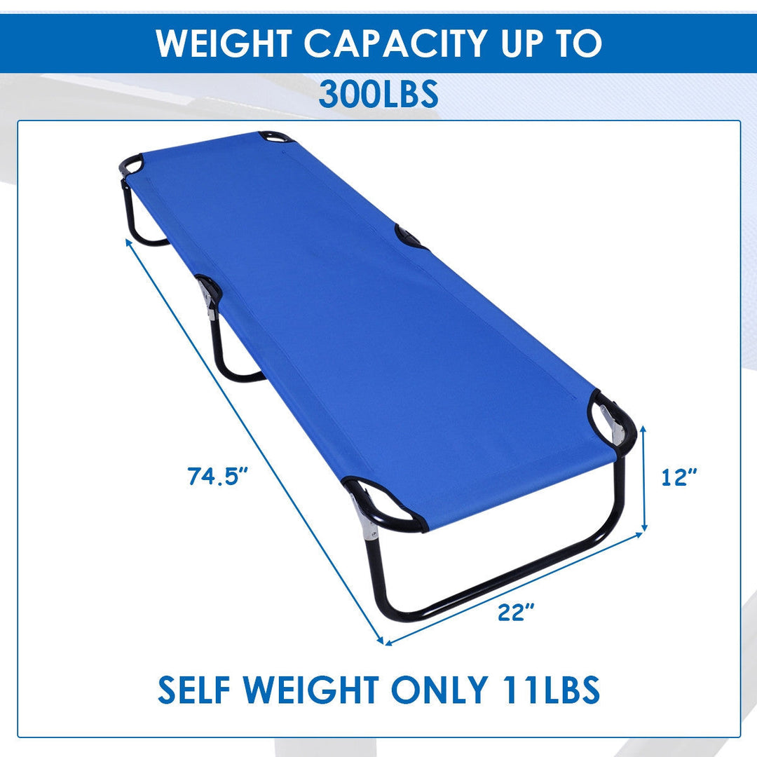 Outdoor Tragbares Blaues Klapp-Campingbett | Karnz