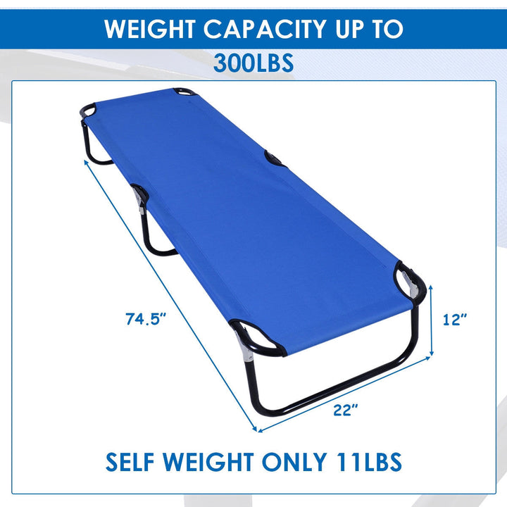 Outdoor Tragbares Blaues Klapp-Campingbett | Karnz