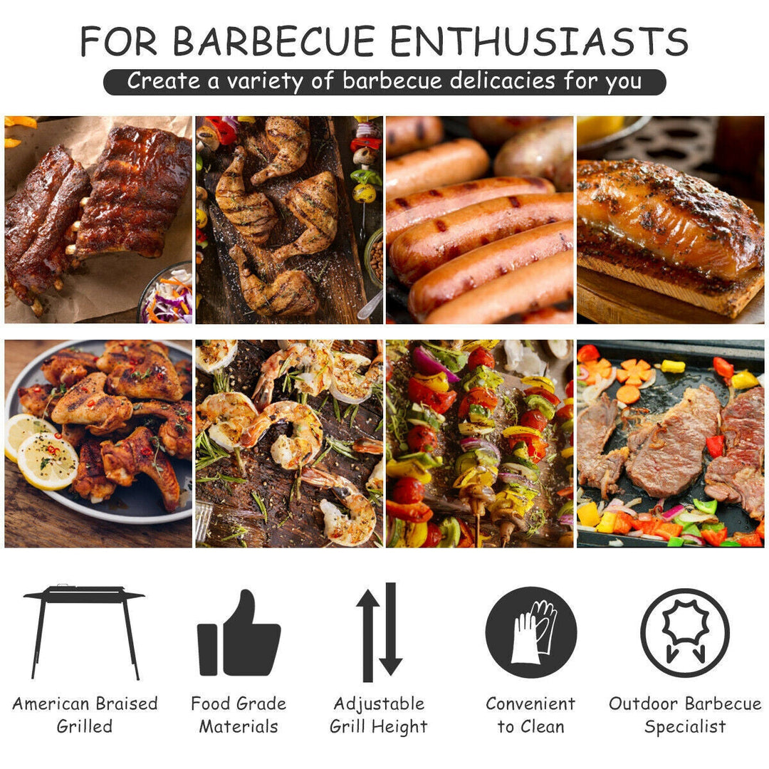 Höhenverstellbarer Outdoor-Grill Kohlegrill Herd | Karnz