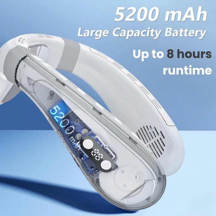 Dual-Cooling Halsventilator mit 5200mAh Batterie & Kühlplatte | Karnz
