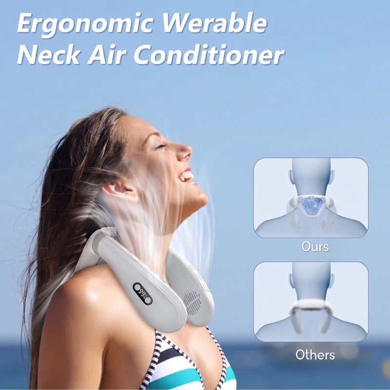 Dual-Cooling Halsventilator mit 5200mAh Batterie & Kühlplatte | Karnz