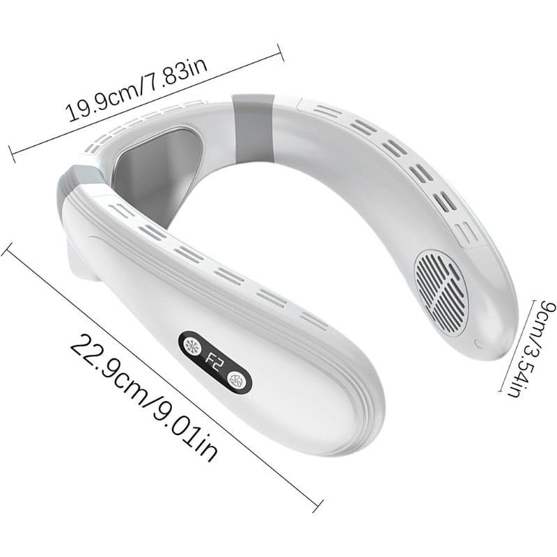 Dual-Cooling Halsventilator mit 5200mAh Batterie & Kühlplatte | Karnz