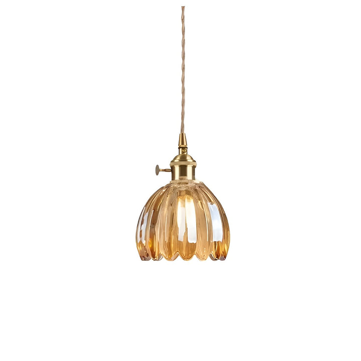 Pendelleuchte mit Blütenglas japanisches Design für gemütliche Räume