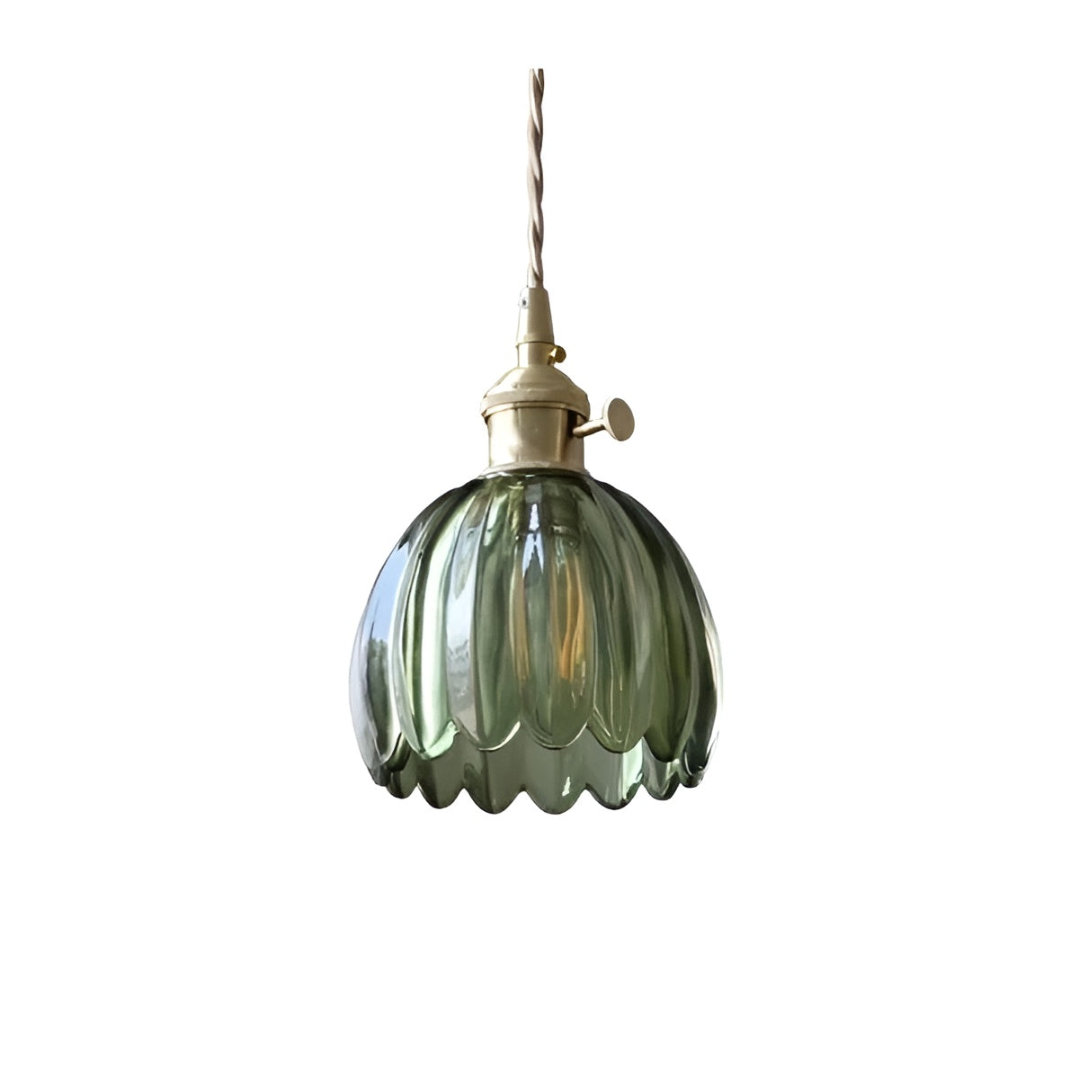 Pendelleuchte mit Blütenglas japanisches Design für gemütliche Räume