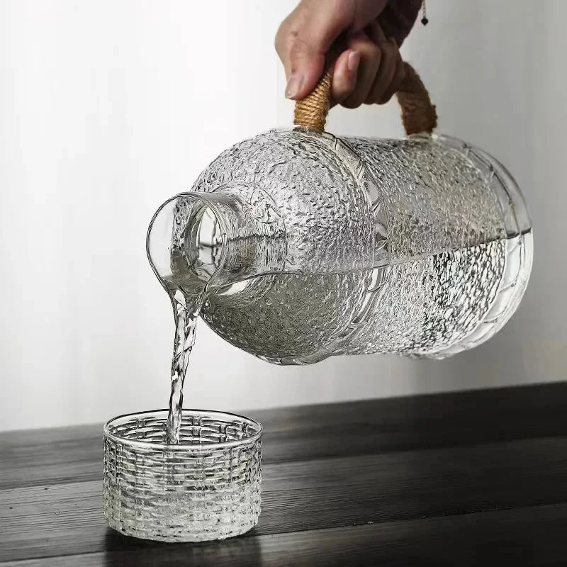 Japanischer Stil Dickes Glas Wasserkrug Haushaltswasserkrug | Karnz