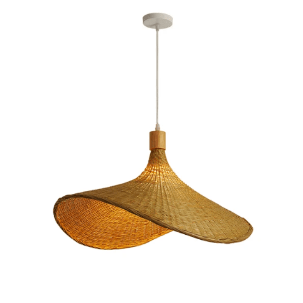 Natürliche Rattan-Hängelampe | Rustikale Beleuchtung für Wohnzimmer & Esszimmer | Handgefertigtes Design | Karnz