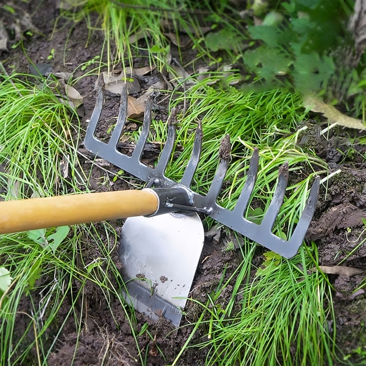 GardenMaster 2-in-1 | Robuste Rechenhacke zur Bodenvorbereitung