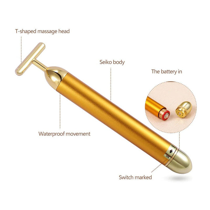 Karnz | Energy 24K Gold T Beauty Bar Gesichtsroller-Massagegerät