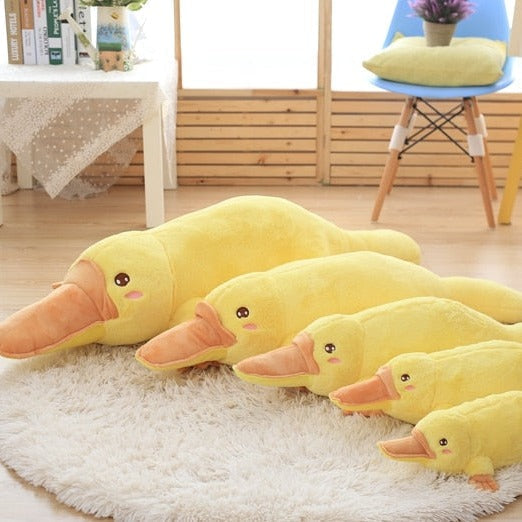 Karnz | Gelb Kawaii Lange Kuschelige Schnabeltier Plüschspielzeug