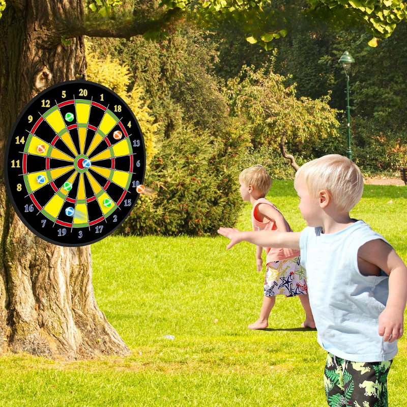 Beidseitiger Kinder-Dart – Große sichere Dartscheibe für drinnen & draußen | Karnz