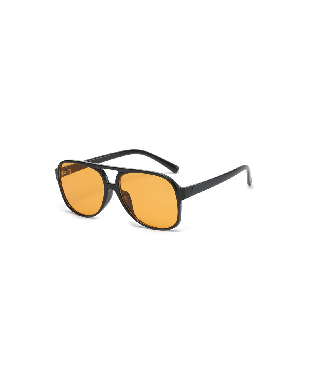 Überdimensionale Aviator-Sonnenbrille mit orangefarbenen Gläsern und UV-Schutz | Karnz