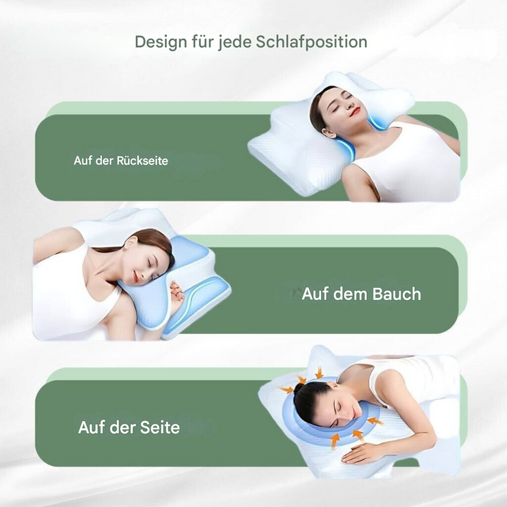 RelaxNek Ergonomisches Memory-Schaumkissen – Unterstützung für Nacken und Rücken | Karnz