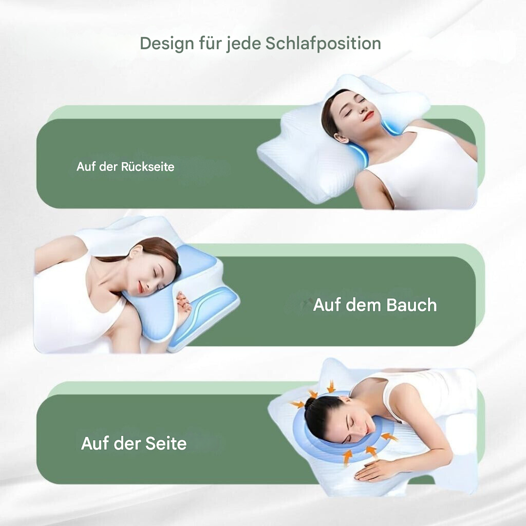 RelaxNeck Ergonomisches Gedächtnisschaumkissen – Unterstützung für Nacken und Rücken | Karnz