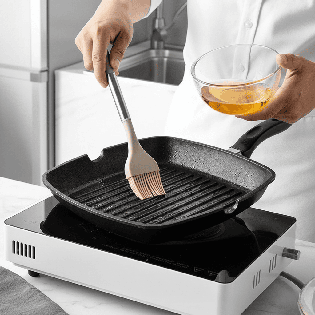 KITCHENORA – Komplettes Küchenhelfer-Set mit Silikonköpfen und Griffen in Holzoptik