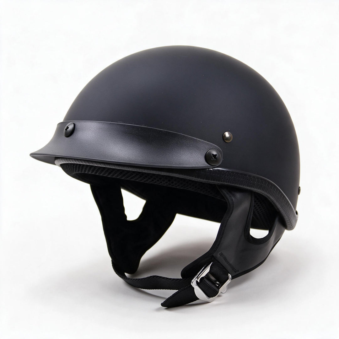 Klassischer Low-Profile Motorradhelm Karnz