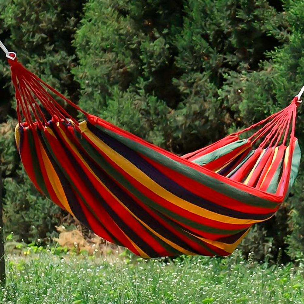 Hängematte - von Camping Hammock (rot gestreift) | Karnz