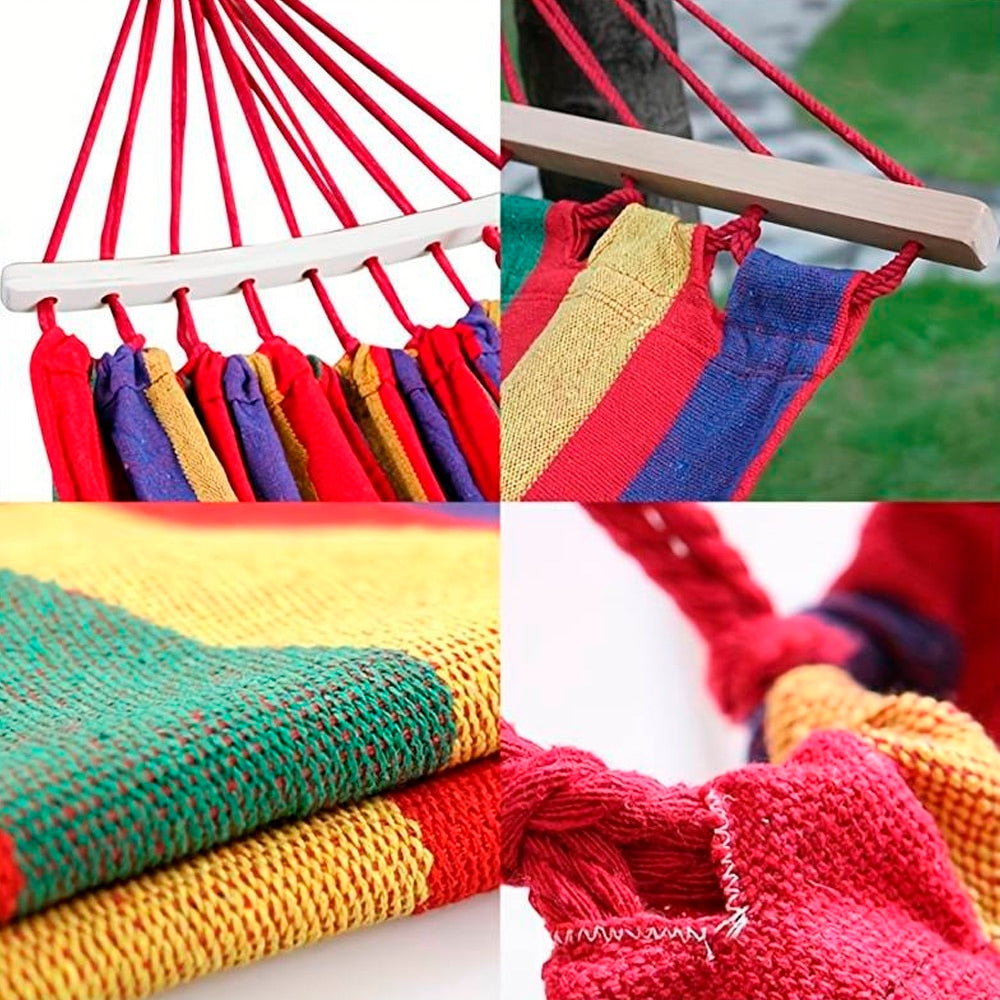Hängematte - von Camping Hammock (rot gestreift) | Karnz