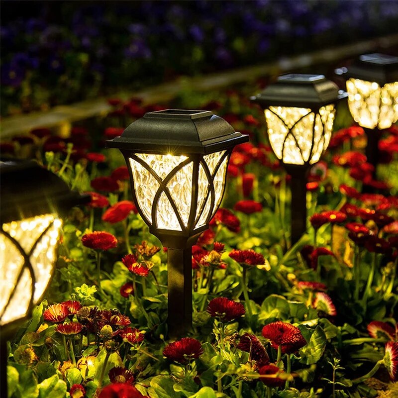LED Solar Gartenleuchten – Dekorative Solarbetriebene Rasenlichter für Außenwege | Karnz