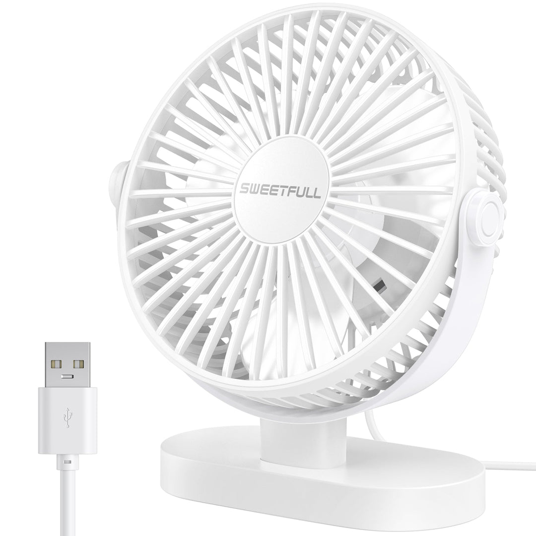 6,5 Zoll USB Kleiner Tischventilator für Zuhause Büro Auto Outdoor Reisen | Karnz