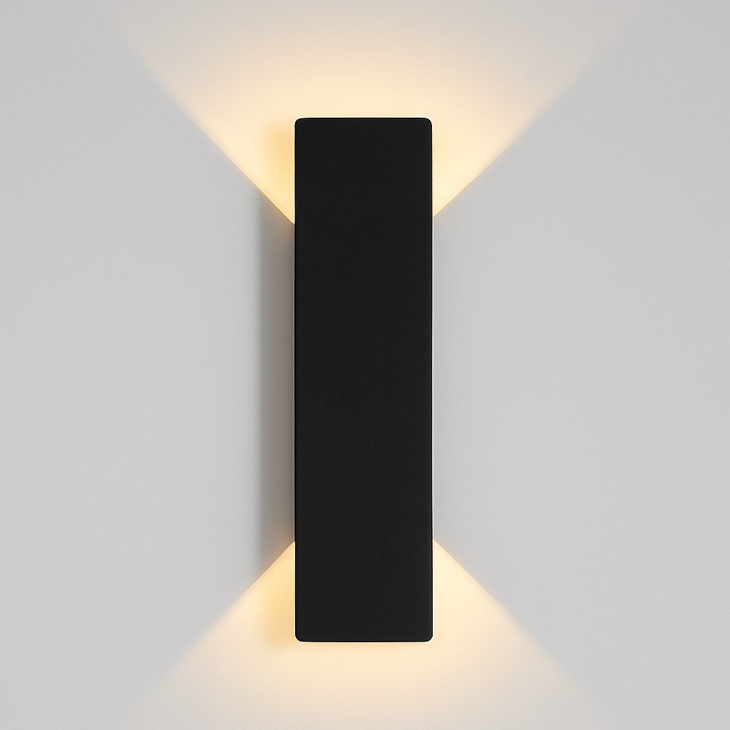 Kashti Outdoor Wasserdichte Rechteckige Auf/Ab Wandlampe | Karnz