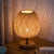 Woven Bamboo Nachttischlampe im Vintage-Retro-Stil | Karnz