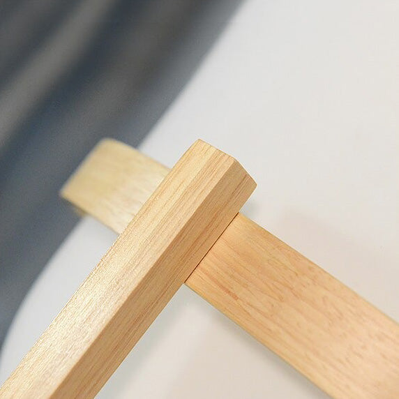 Japanische Holz-Bettlampe mit Glasstein-Schirm | Karnz