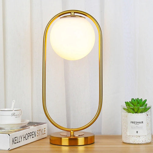 Design Moon Ball Nachttischlampe - Schicke Glas Glow Lampe | Karnz