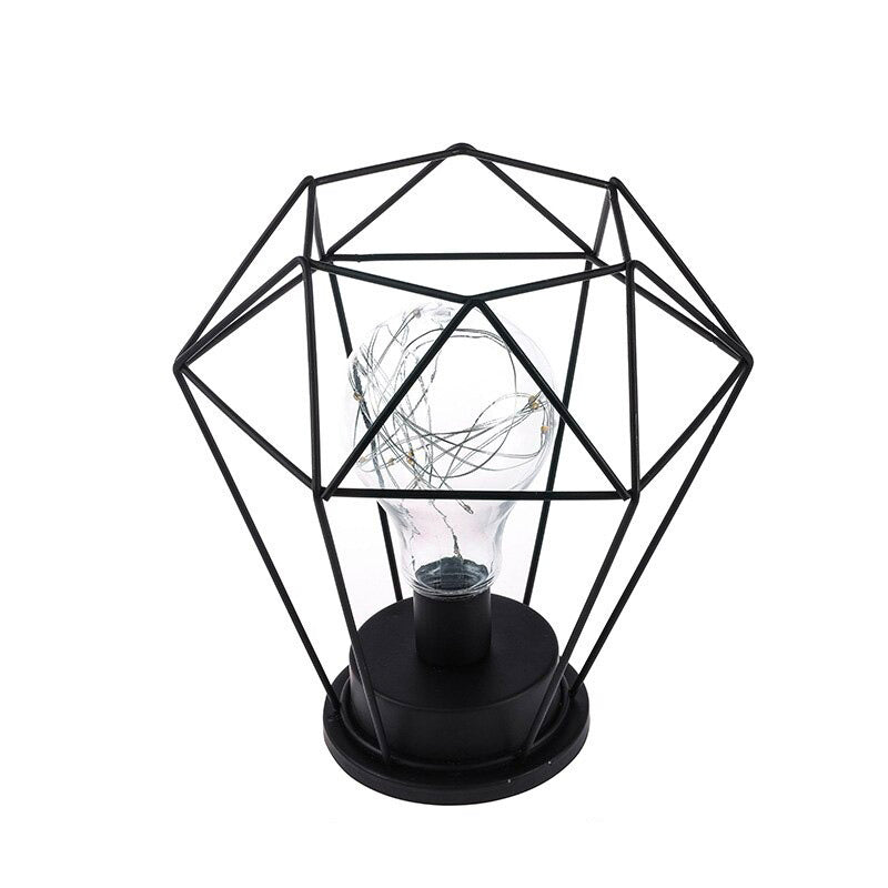 Industrielle Akku-Bedseitenlampe mit bunten Perlen | Karnz