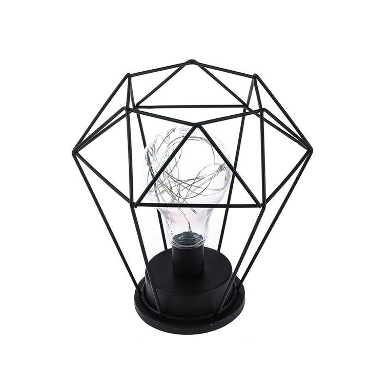Industrielle Akku-Bedseitenlampe mit bunten Perlen | Karnz