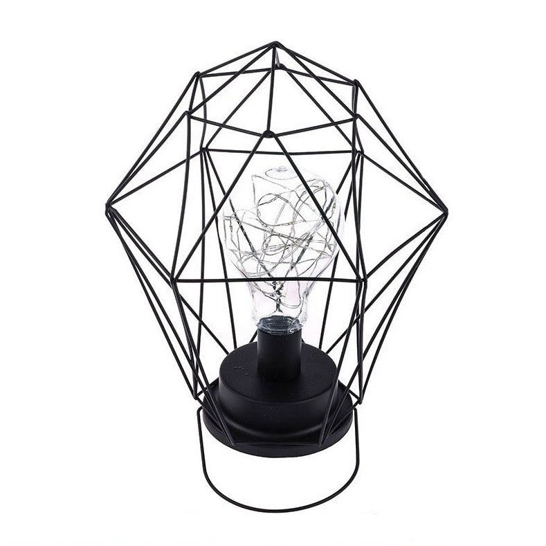 Industrielle Akku-Bedseitenlampe mit bunten Perlen | Karnz