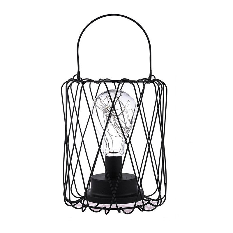 Industrielle Akku-Bedseitenlampe mit bunten Perlen | Karnz
