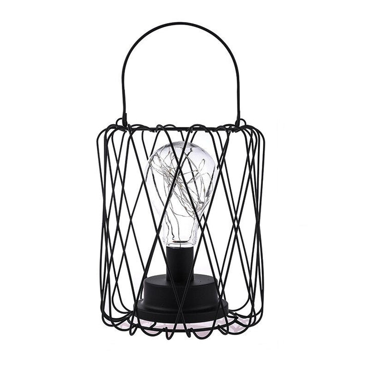 Industrielle Akku-Bedseitenlampe mit bunten Perlen | Karnz