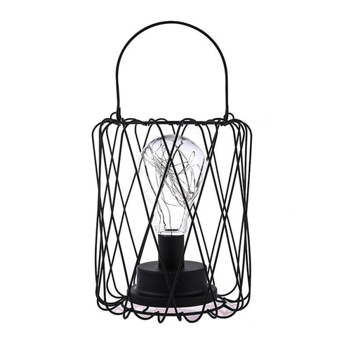 Industrielle Akku-Bedseitenlampe mit bunten Perlen | Karnz